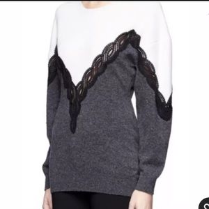 Stella mccartney lace grey white sweater IT40 US4